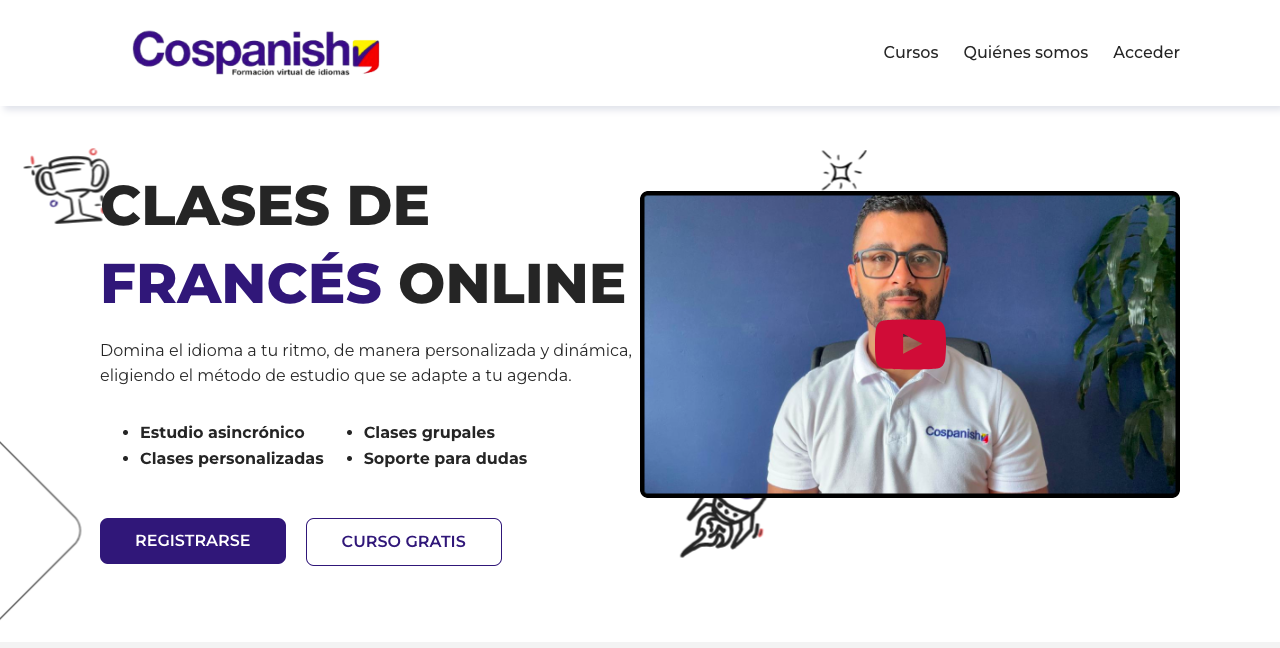 Diseño web Academia Virtual Cospanish