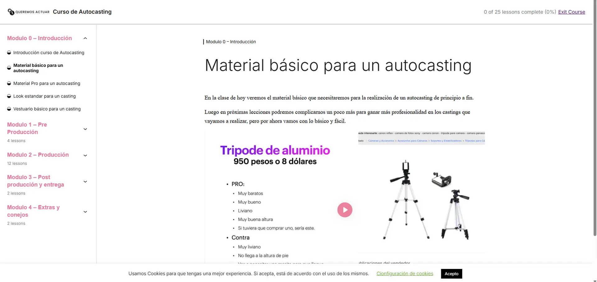 Queremos Actuar portifolio 3