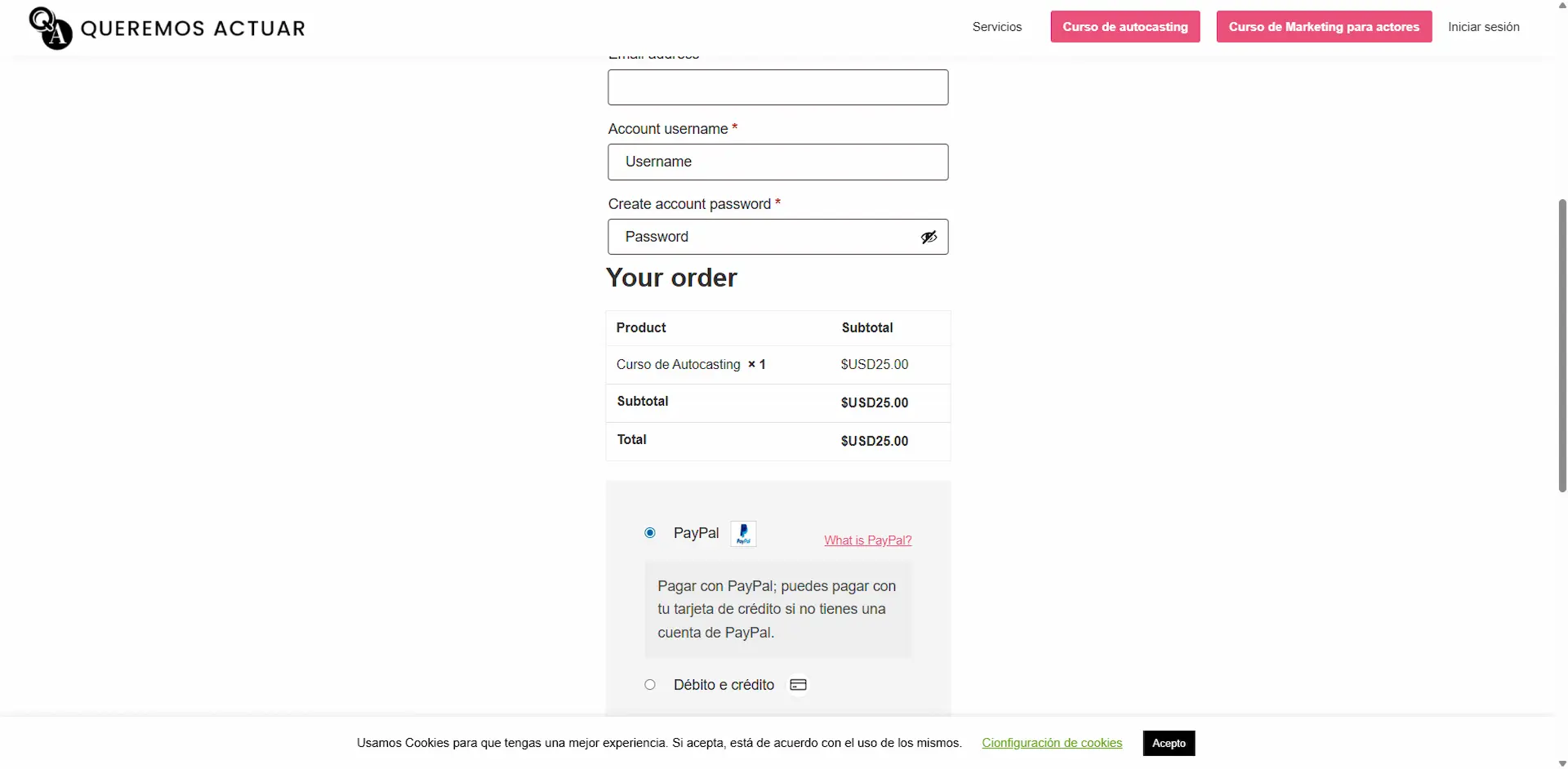 Queremos Actuar portifolio 4