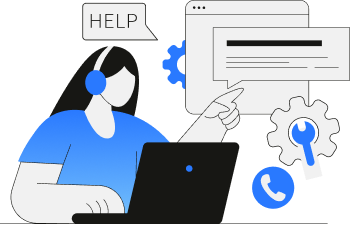 telemarketing girl helping someone