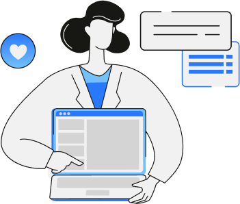 girl point to a notebook